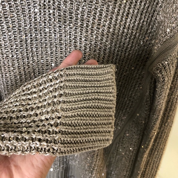 DKNY knit sequin oversized slouchy sweater size M - Picture 7 of 8